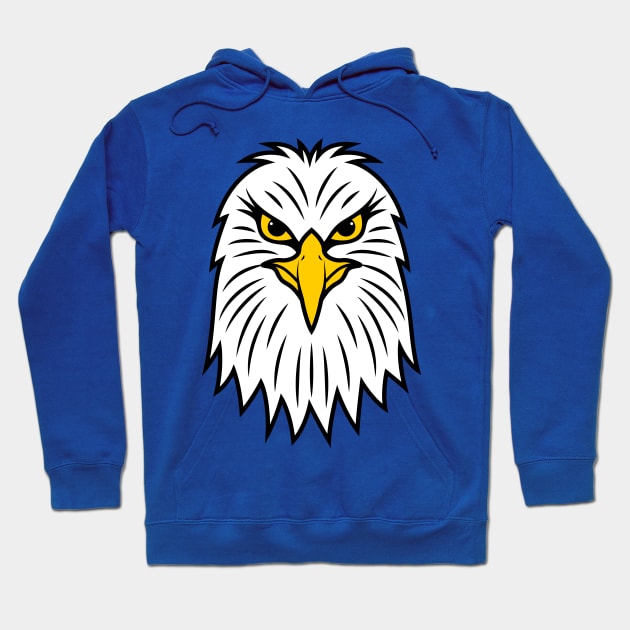 American Bald Eagle Portrait - Patriotic Design Hoodie by Teeziner